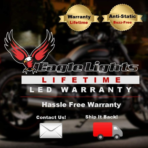 Eagle Lights Harley 2" Sunburst LED Turn Signals Front Rear 1157 & Clear Lenses - Picture 7 of 7