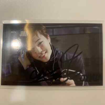 BTS Jimin ジミン　直筆サイン入り　Autographed card BTS JIMIN Hand Signed Photo Autographed K-POP Collection 4*6