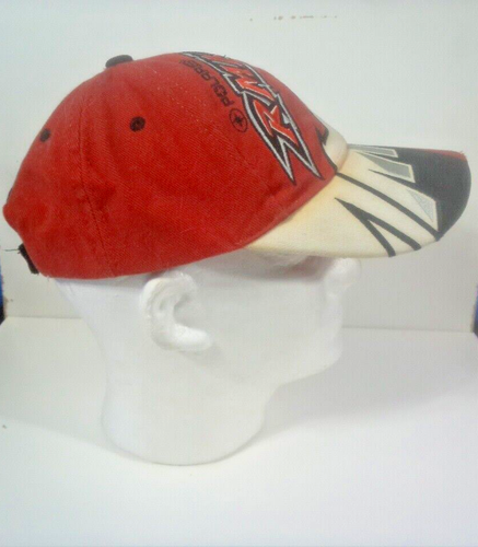 Polaris RMK Snowmobile Adjustable Snapback Red & White Cap Hat Winter Vintage - Picture 2 of 5