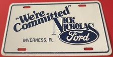 Nick Nicholas Ford Dealership Booster License Plate Inverness Florida Dealer