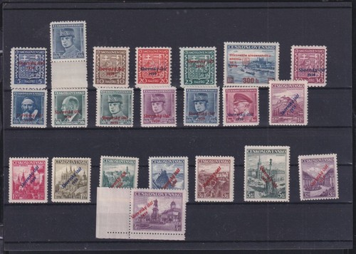 Lot Slowakei Slovakia Aufdrucke mit Falz