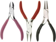 3pc Mini Jewelers Beading Wiring Pliers Set Cutter Round Nose Stainless Steel