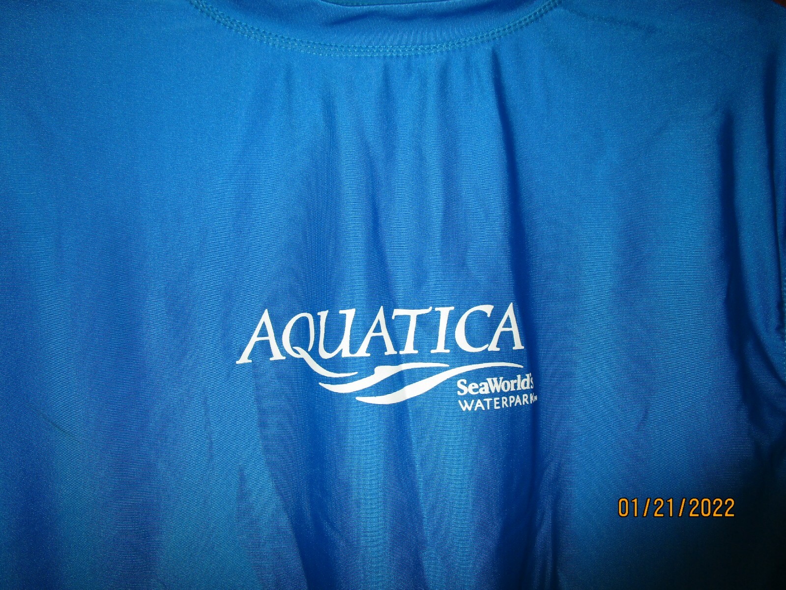 Aquatica Shirt Men 2XL Polyester Spandex Chest 43 Length 30 Sea World