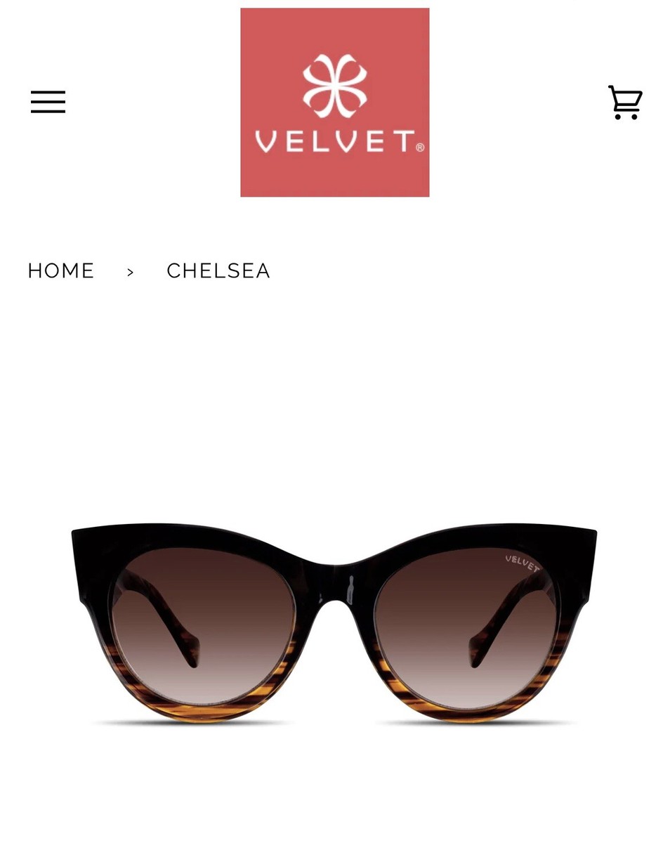 Velvet SUNGLASSES CHELSEA CHUNKY CATEYE BLACK TORTOISE BROWN  display picture 1