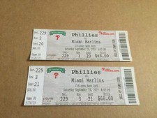 PHILLIES~2019 TICKET STUB 9/28/19 VS MARLINS~Deivy Grullon FIRST HIT