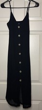 Express ribbed button front dress - size XS- 34in long