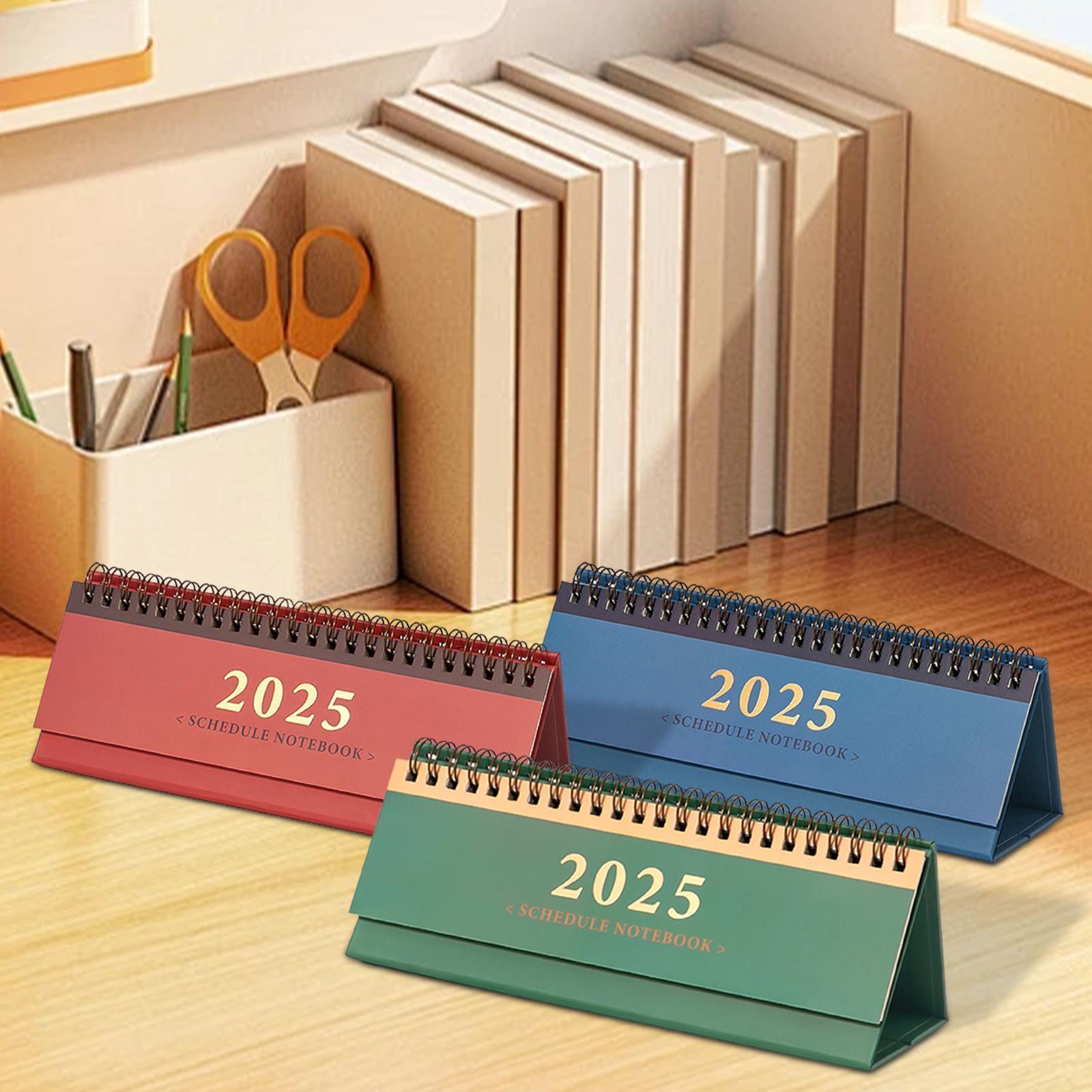 2025 Desk Calendar Standing Small Flip Calendar for Classroom New Year Gift