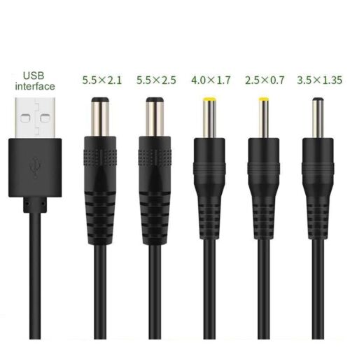 USB to DC 5.5mm*2.5/5.5*2.1/4.0*1.7/3.5*1.35/2.5*0.7 5V Barrel Jack Power Cable - Picture 3 of 11