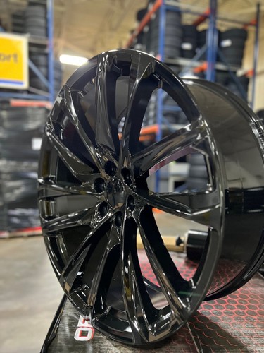 4 New 2021 Cadillac ESV Escalade Wheels 26x10 Gloss Black OE 26" Silverado - Picture 4 of 6