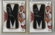 Daequan Cook SP Authentic Varsity M PATCH RC Auto Card Set 1/2 2/2 Autograph LOT