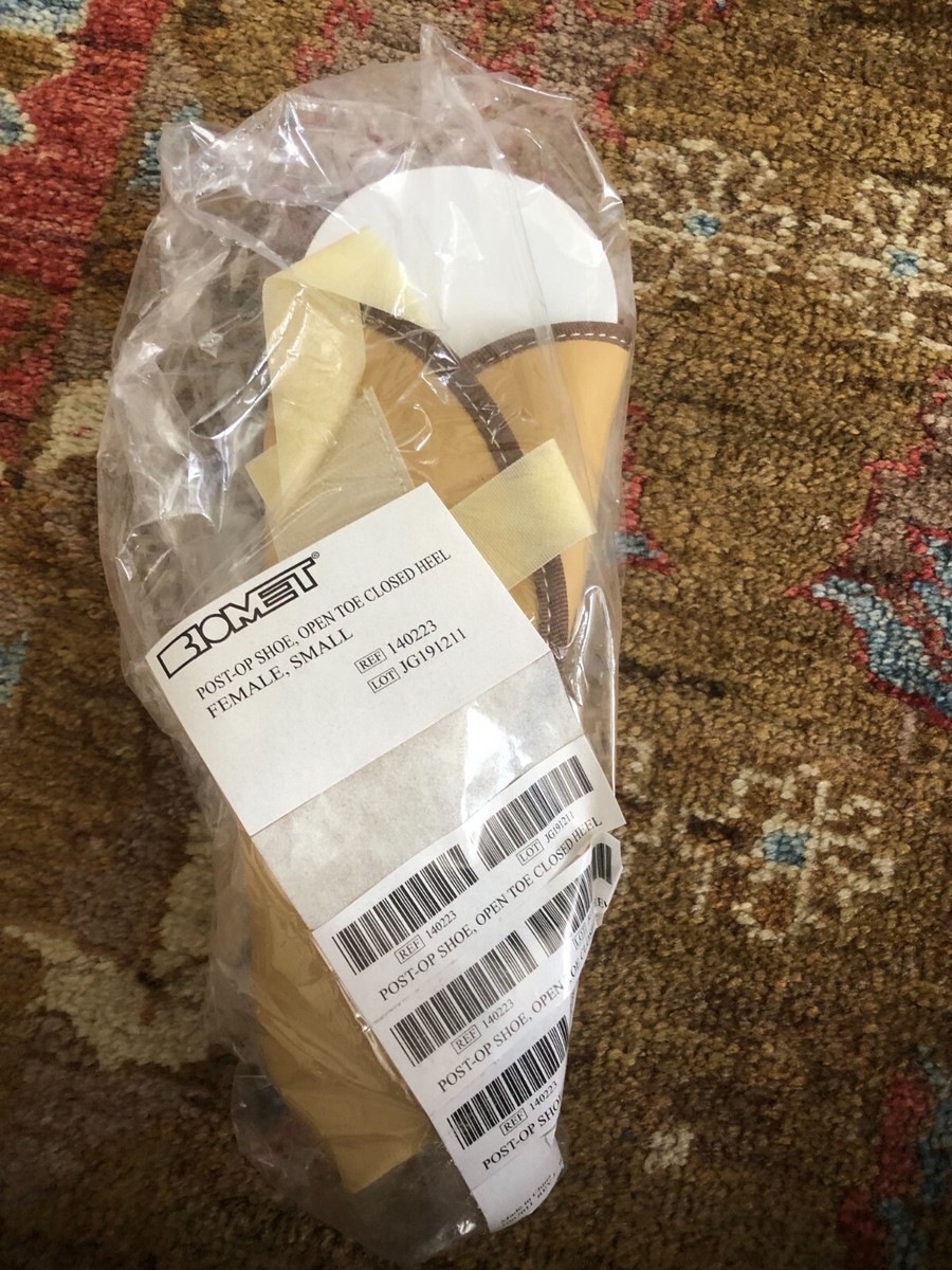 Biomet Post-op Open Toe, Closed Heel Shoes (female) size small