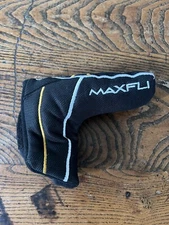Maxfli C3 1 Blade Putter Cover Golf Club Headcover White Yellow Black.