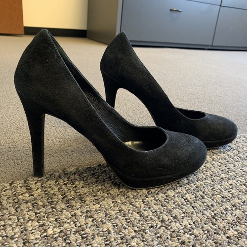 Nuevo sin etiquetas Baile Tacones/bombas De Gamuza Negra Talla 39 o 8.5 |  eBay