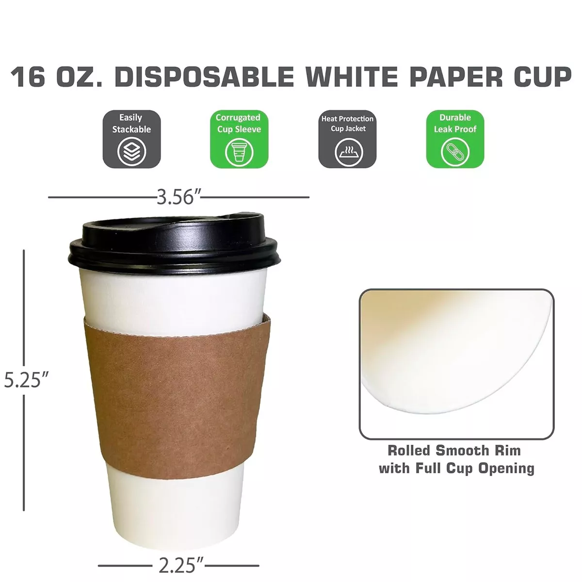 16oz Paper Coffee Cups