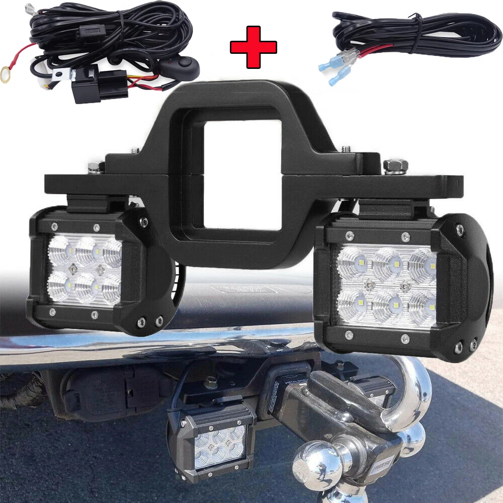 2023 Fit Dodge Ram 1500 2500 3500 LED Light Pod Backup Reverse Tow Hitch Wiring
