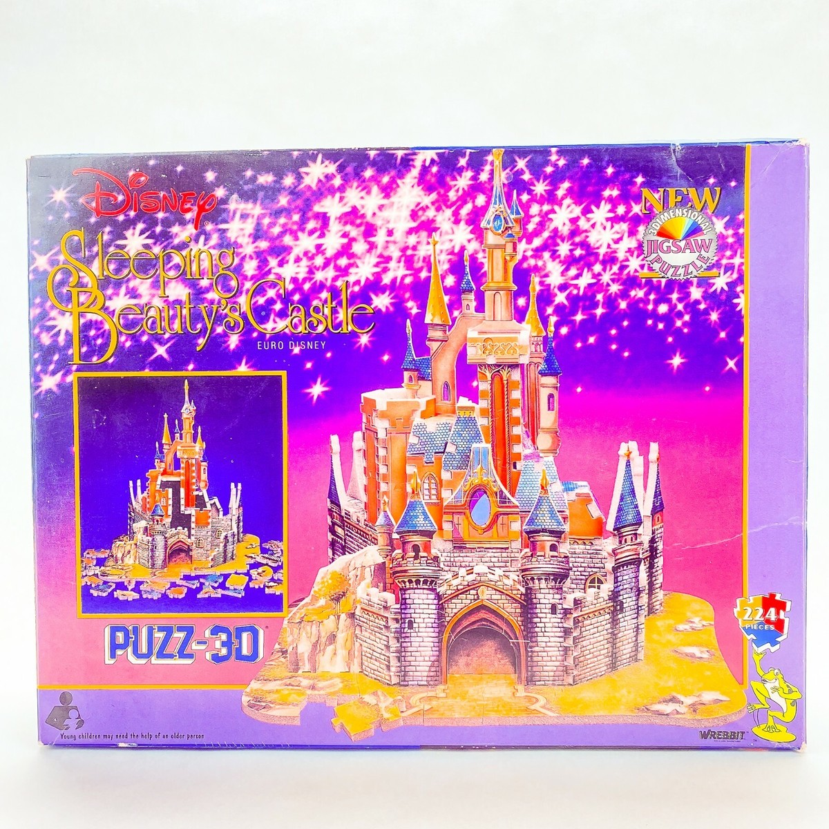 Euro Disney Sleeping Beauty Castle 3D Puzzle, Complete, 224 Pieces