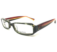Vera Wang Eyeglasses Frames V185 TO Red Green Yellow Horn Rectangular 53-18-135