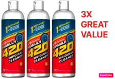 Formula 420 Glass Metal Ceramic Pipe Cleaner 12 Oz Bottles 3 Pack FREE SHIPPING