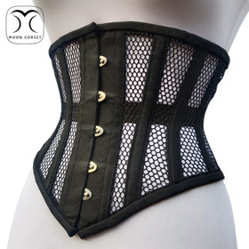 Underbust Mesh Corset Steel Boned Waist Trainer Womens Corset Heavy Duty