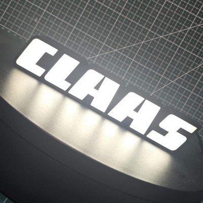 Claas LED Emblem Light 12V Tractor Illuminated Badge Logo Waterproof IP67