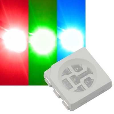 10x RGB SMD LEDs 5050 3-Chip PLCC6 FULLCOLOR rot-grün-blau HIGHPOWER SMDs / 5050