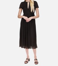 Michael Kors Women's Black Pleated Midi Dress Size S
