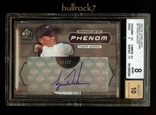 2003 SP Game Used Golf Marks of a Phenom TIGER WOODS MP2-TW AUTO 10  01/32 BGS 8