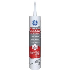 GE Silicone 1 Tub  Tile, White, 10.1 Oz. Cartridge 2749484 GE Silicone 1