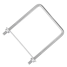 3 Set Square U-Bolts 102mm Inner Width 140mm Length M8 with Nuts and Plates