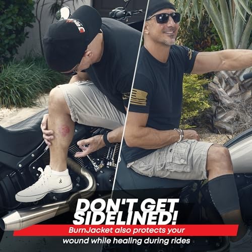 BurnJacket Max Motorcycle Exhaust Pipe Max Protection 12.5 - 16.5 Inch Wide Fit