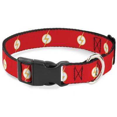 Plastic Clip Collar DC League of Super-Pets Flash Bolt Logo Red/Yell (US IMPORT)