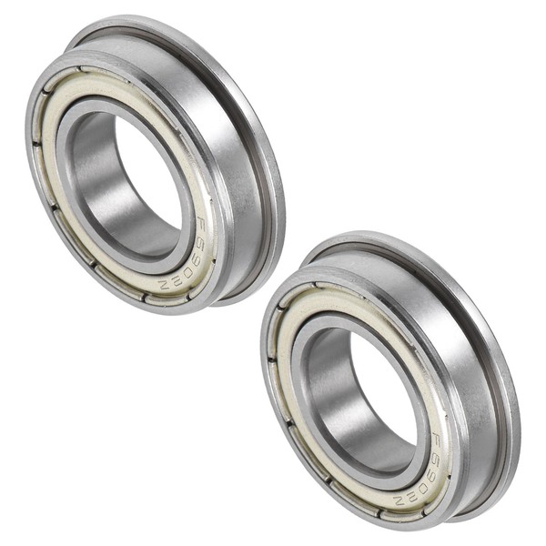 FüR F6902ZZ Flansch-Kugellager 15X28X7Mm Metall Abgedichtet Chromstahl 2Er-Pack-image