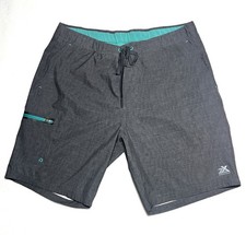 Zeroxposur Mens Board Shorts Size L Large Gray Drawstring Swim Trunks