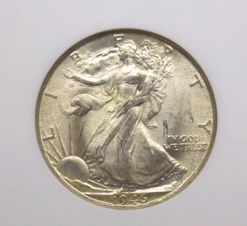 1946 "D” Walking Liberty Half Dollar 50c NGC MS66 #014 Gem BU Unc ECC&C, Inc.