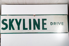 Antique Skyline Drive Road Sign Hardboard Masonite Massachusetts Temporary