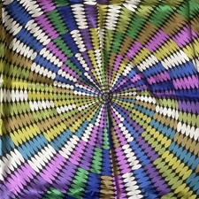 Vintage Square Echo Silk Scarf Multicolor Abstract Geometric Design Code 5BG8 