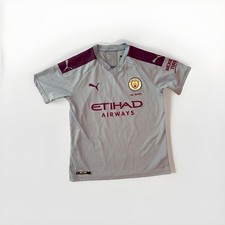 Manchester City 2019/20 Home Shirt Puma Boys 11-12 Etihad  125 Years Badge 