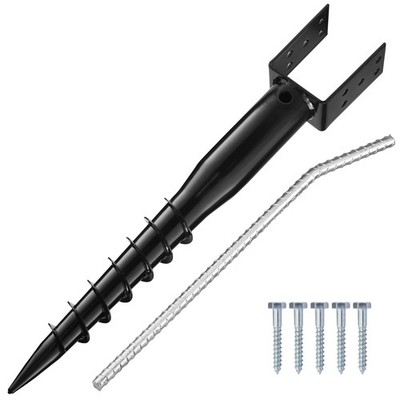 Premium No Dig Ground Anchor DIY Screw in U-Model 27 Inch Fits Standard 4x4 P...
