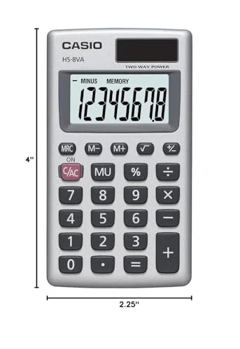 Casio Inc. HS8VA Standard Function Calculator sturdy - Image 4 of 4