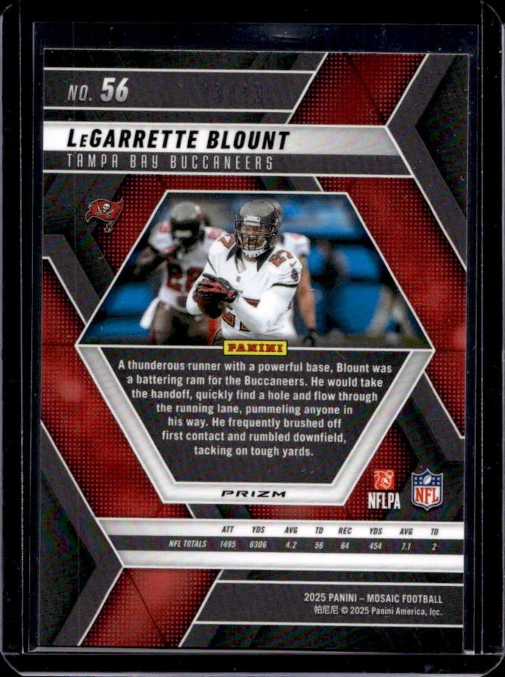 2025 Mosaic LeGarrette Blount Pink Spectris Prizm FOTL #/13 Buccaneers - Image 2 of 2