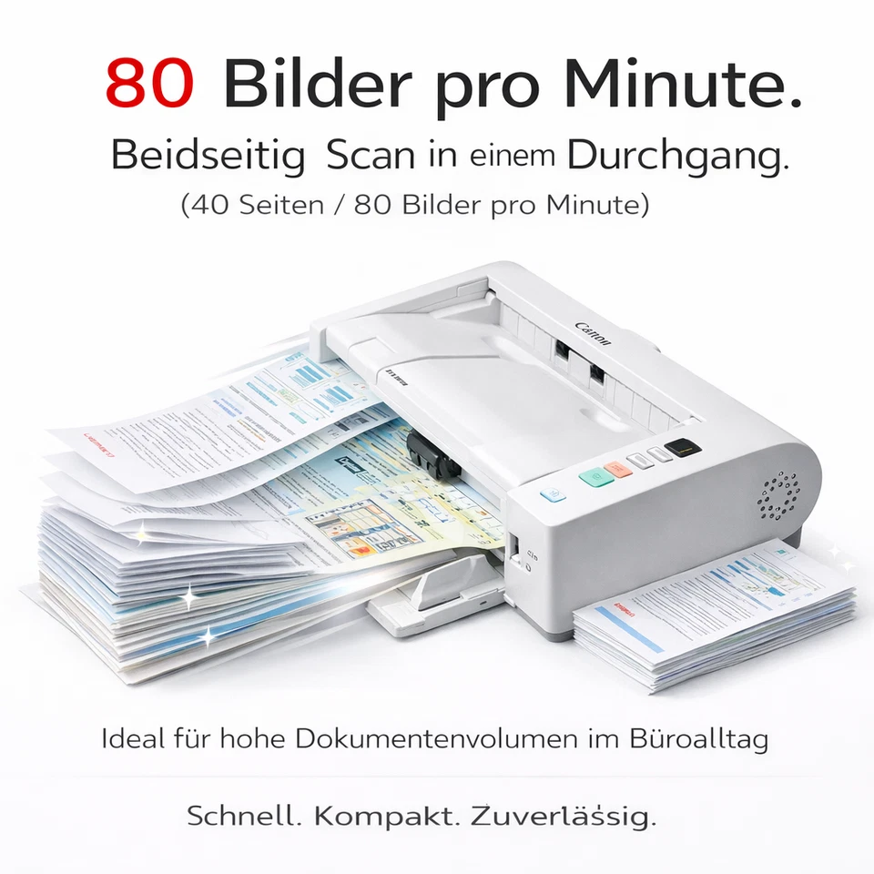 DOKU SCANNER CANON DR-M140 EINZUGSCANNER DUPLEX WINDOWS 7 8 10 11 MIT POWER SUPP - Bild 1 von 4