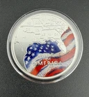 1 oz Colorized Gulf of America Commemorative in Capsule 999 Silver Round Eagle