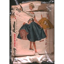 Vintage Simplicity 4753 Girls Circle Skirt Can-Can Petticoat Sewing Pattern 12