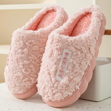Ladies Memory Foam Slippers Women Washable Warm Fur Slip On
