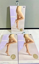 Silk Impressions Sheer Control Top Pantyhose XXXL Beige 6 Pairs New 3XL