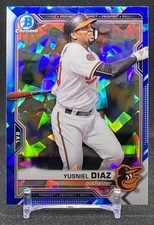 2021 Bowman Chrome Sapphire #BCP-76 Yusniel Diaz Baltimore Orioles
