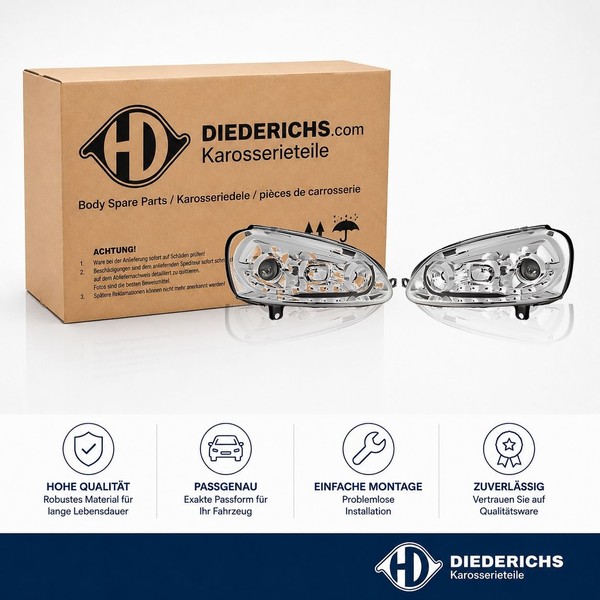Hauptscheinwerfersatz Diederichs 2214585 FÜR VW-image