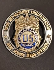 DEA New Jersey Field Division Challenge Coin