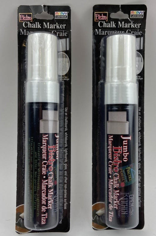 Bistro Chalk Marker Jumbo White Extra Large Tip New Sealed L