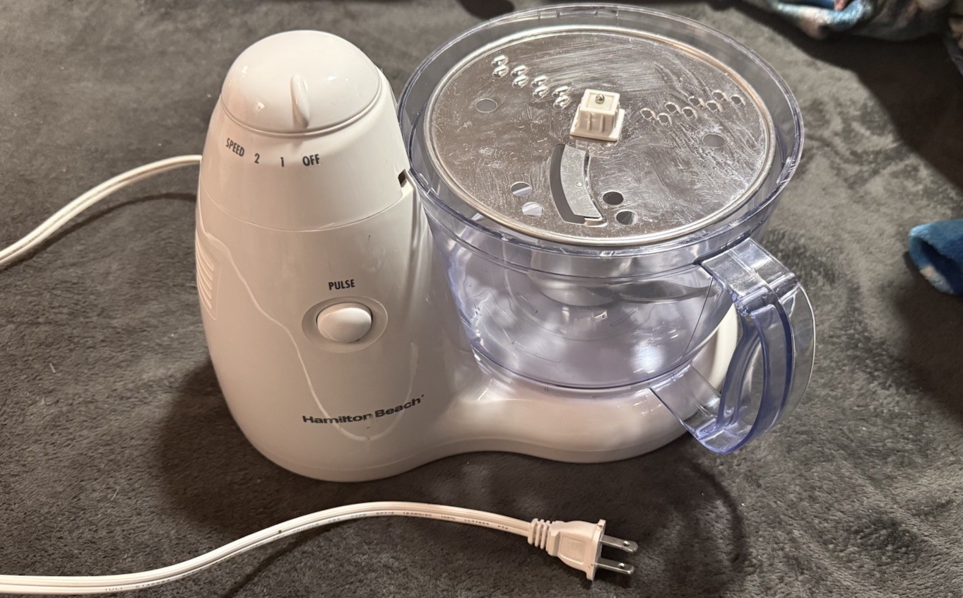 Hamilton Beach 70550 Food Processor White 350W Pulse 2-Speed